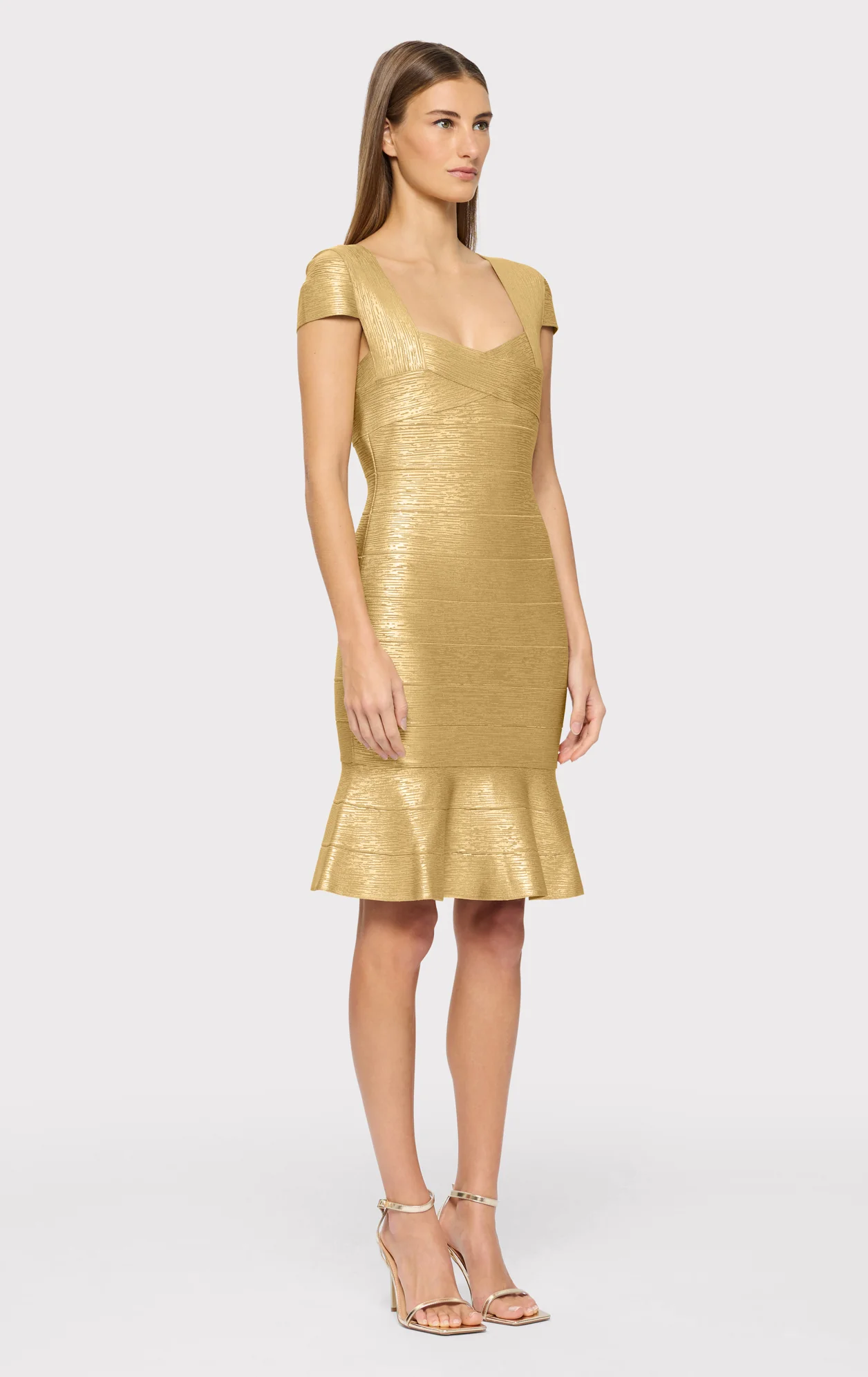 FOIL CAP SLV FLARE SKIRT - Image 6