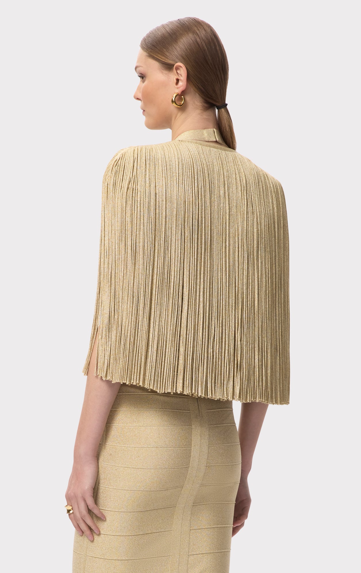 ICON METALLIC FRINGE CAPE - Image 6