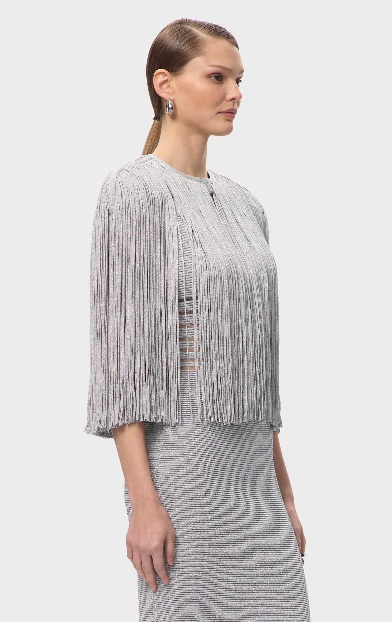 ICON METALLIC FRINGE CAPE - Image 5