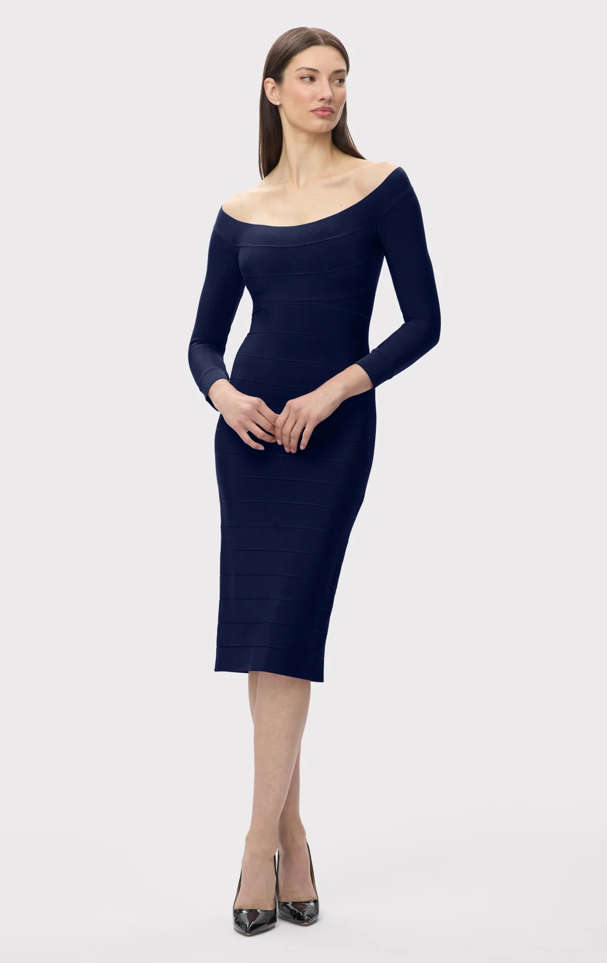 ICON SCOOP NECK MIDI DRESS - Image 3