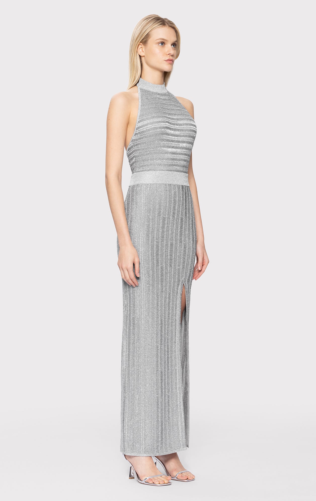 LUREX EYELASH MOCK NECK GOWN - Image 4
