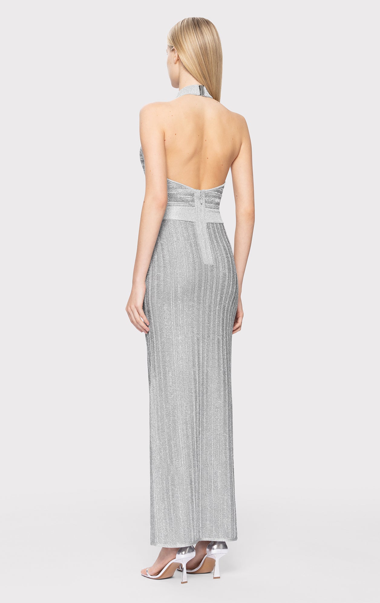 LUREX EYELASH MOCK NECK GOWN - Image 5