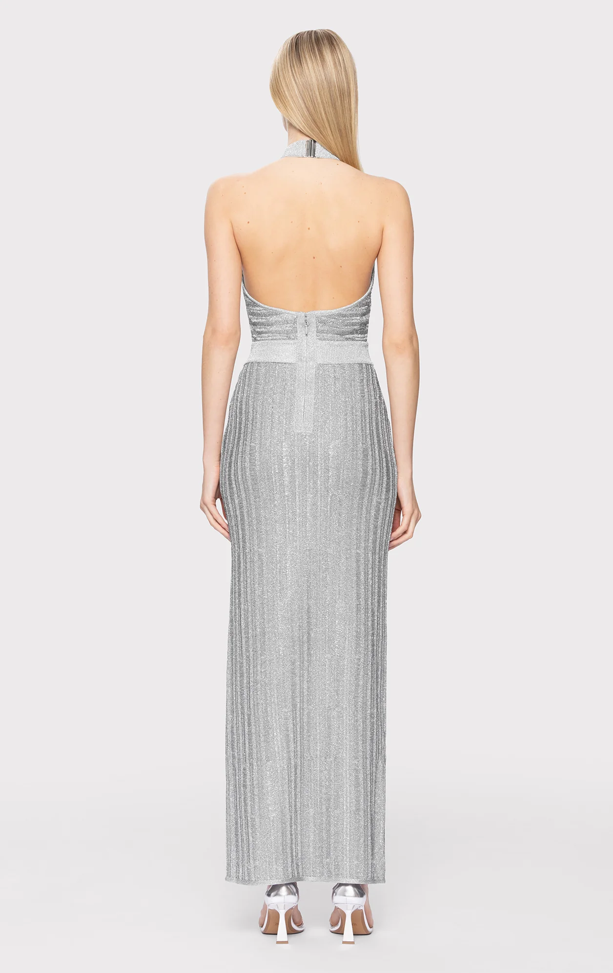 LUREX EYELASH MOCK NECK GOWN - Image 6