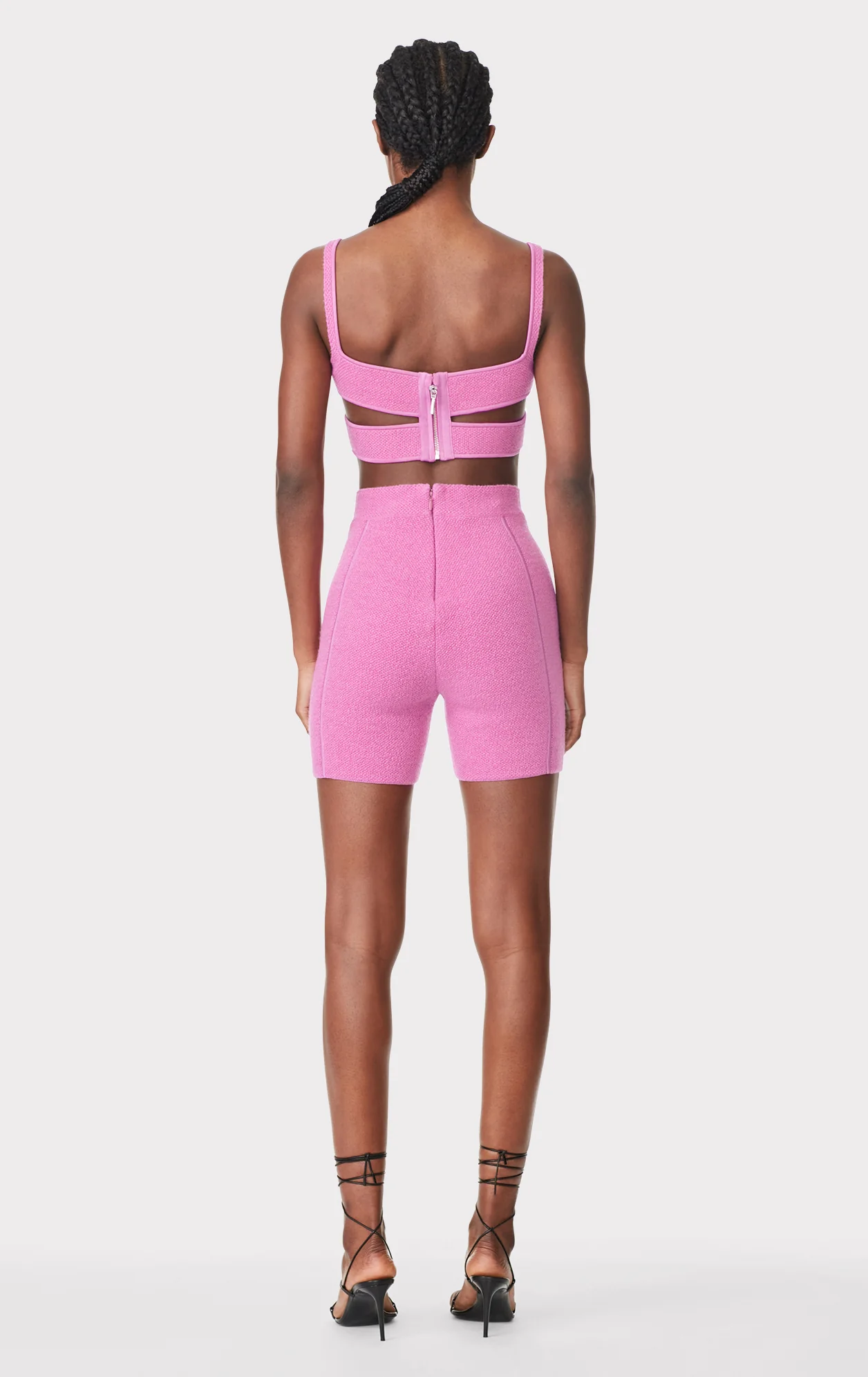 MOHAIR HIGH WAIST DOUBLE KNIT BIKE SHORTS - Image 5