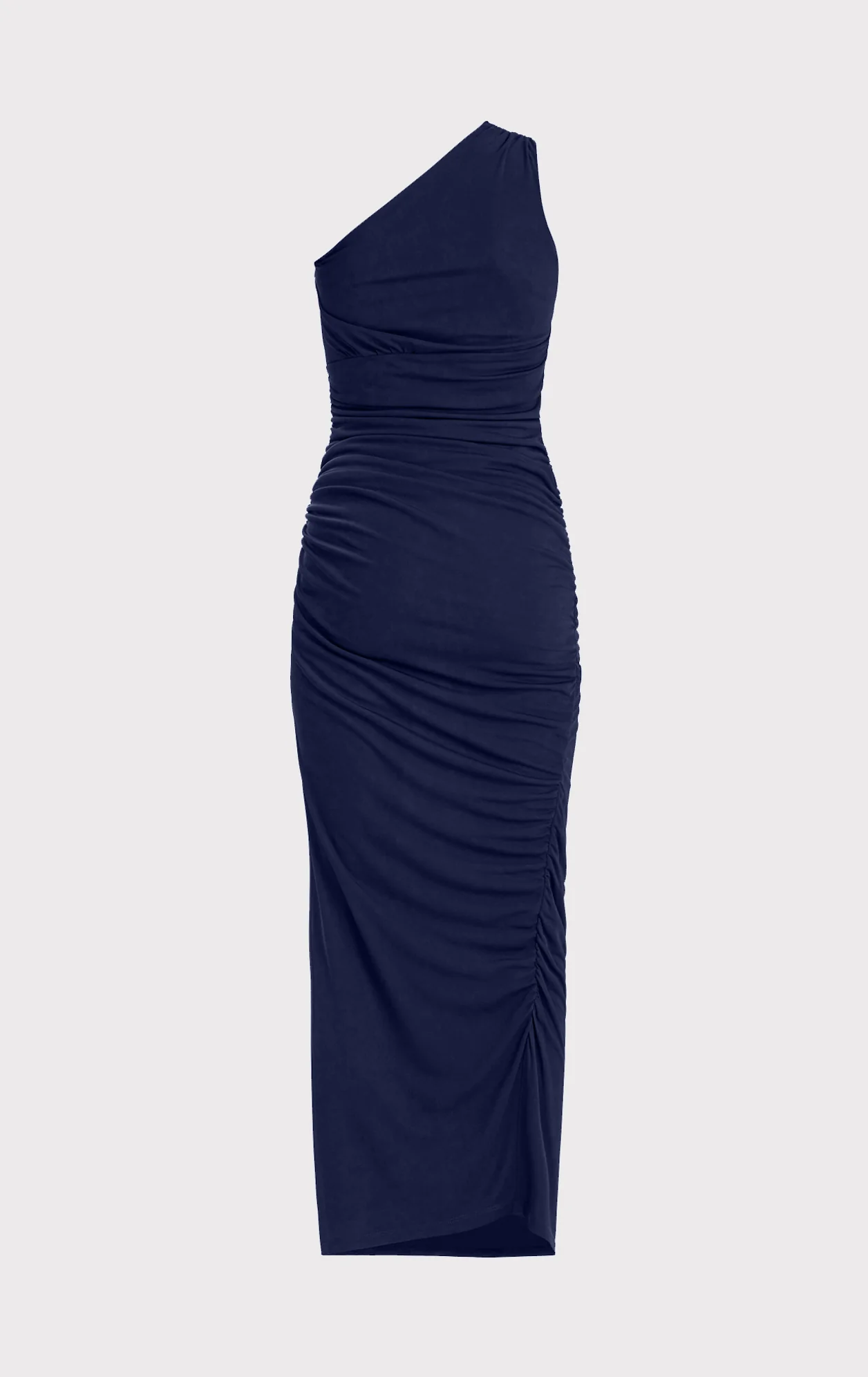 RUCHED JERSEY ONE SHOULDER MIDI DRESS - Image 2