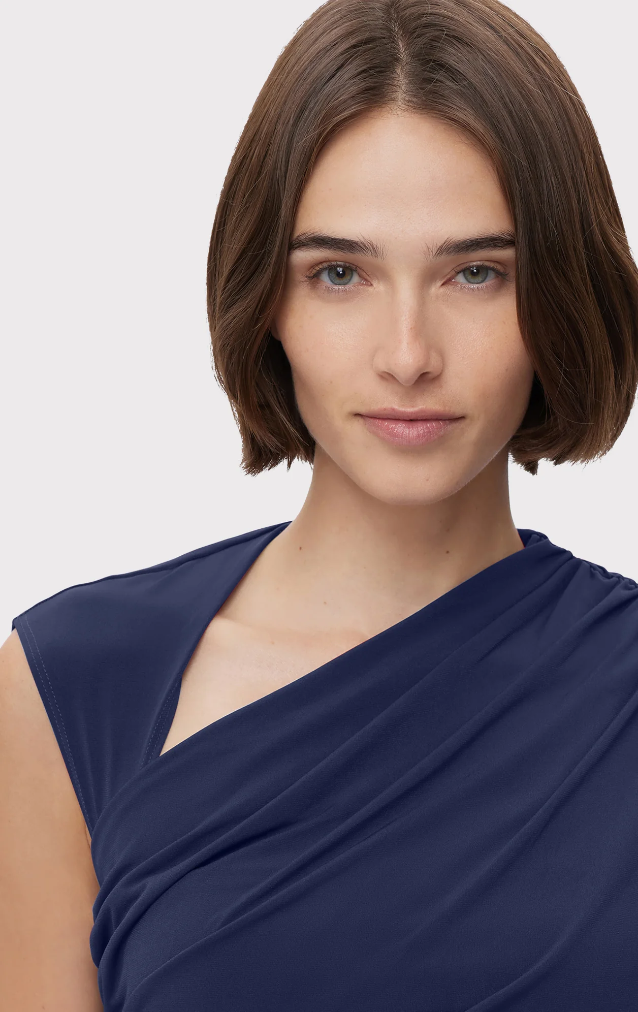 RUCHED MATTE JERSEY S/L DRAPED GOWN - Image 7