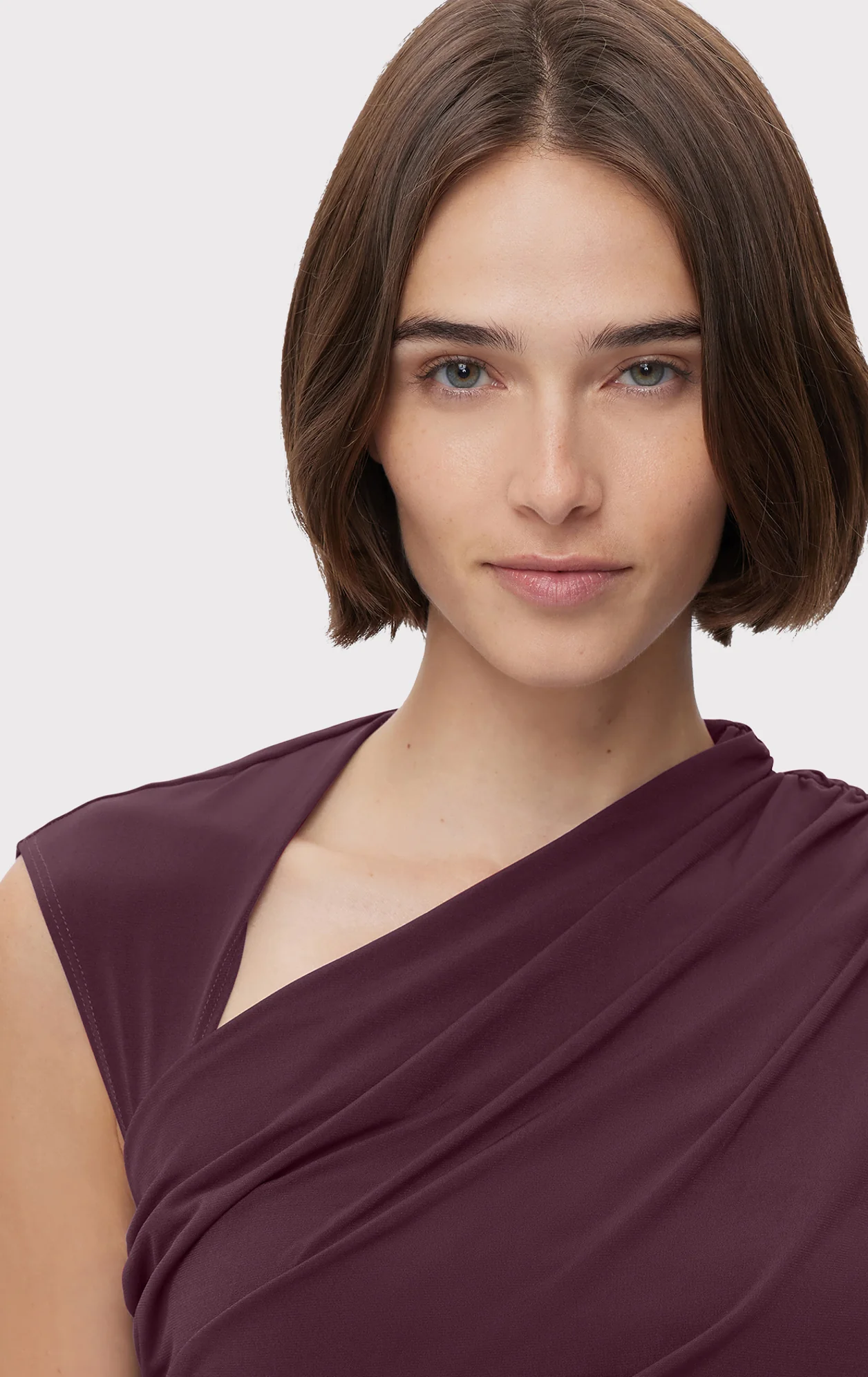 RUCHED MATTE JERSEY S/L DRAPED GOWN - Image 7