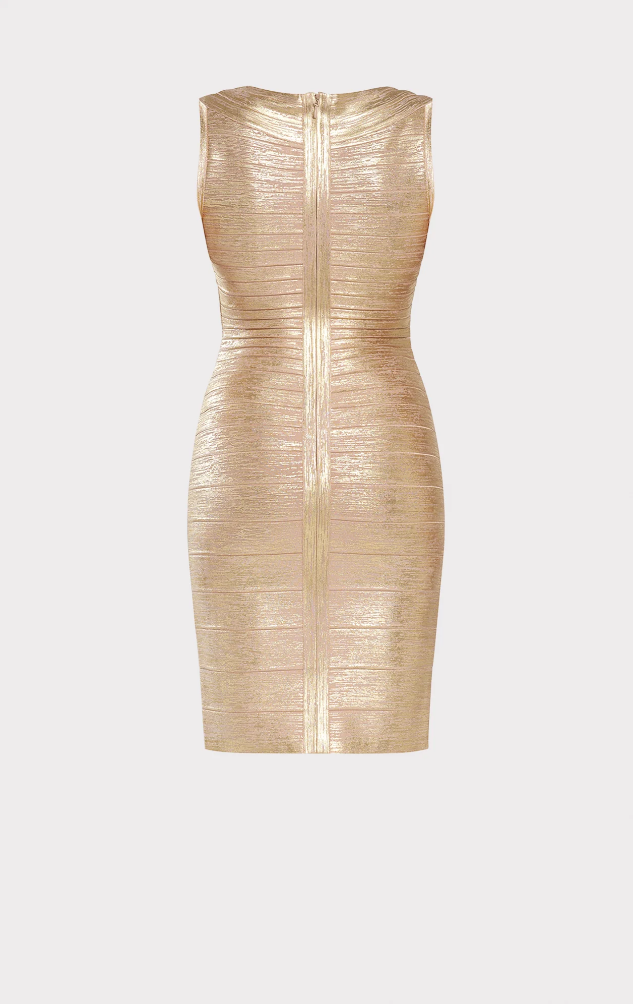 scoop neck bandage foil dress - Image 3