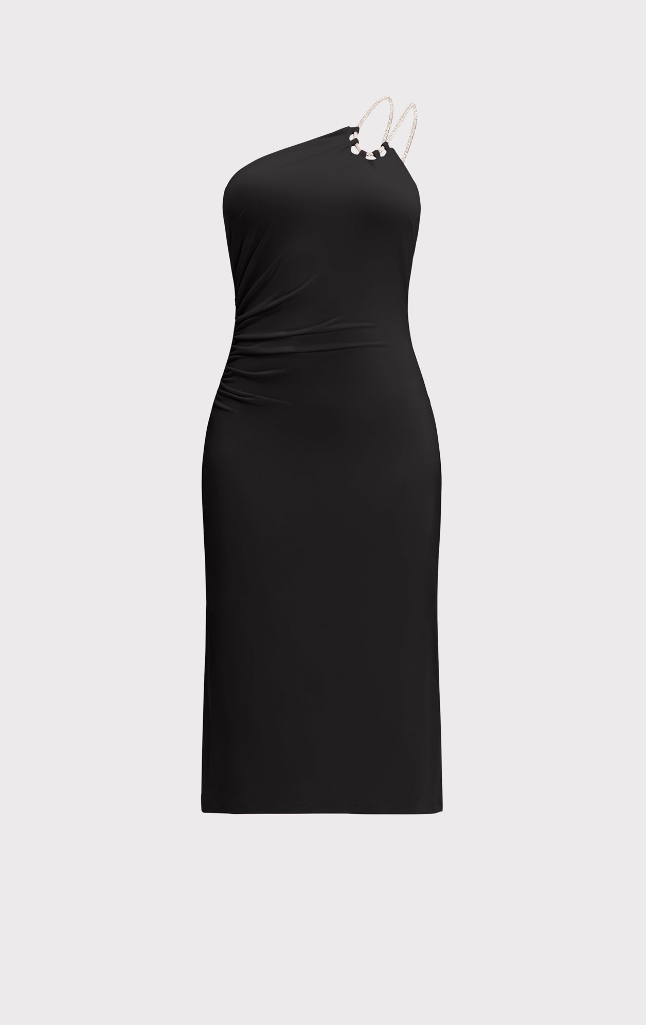 STRAPPY JERSEY MIDI DRESS W CRYSTAL TRIM - Image 2