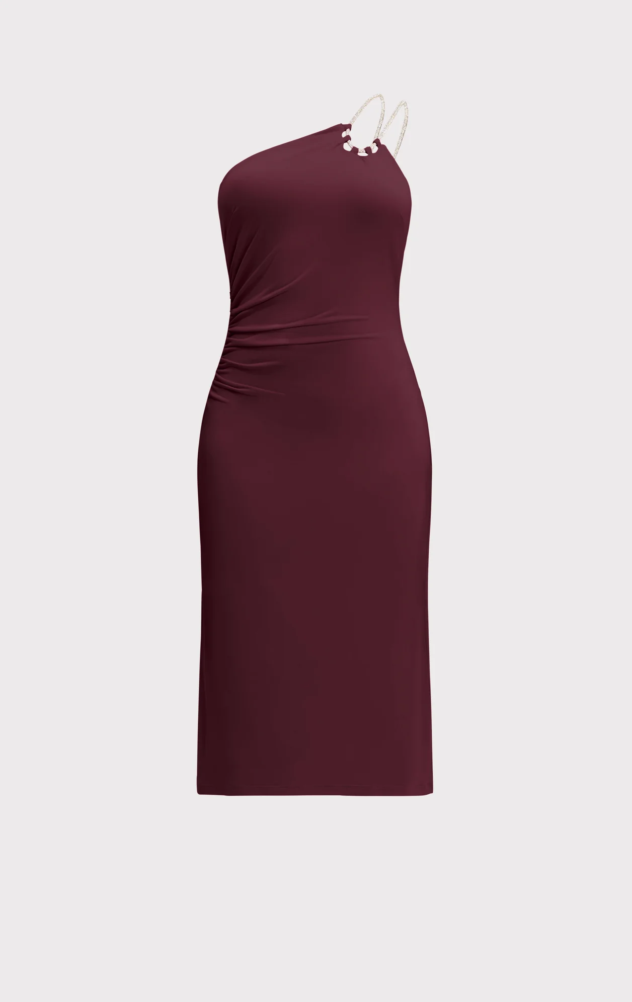 STRAPPY JERSEY MIDI DRESS W CRYSTAL TRIM - Image 2