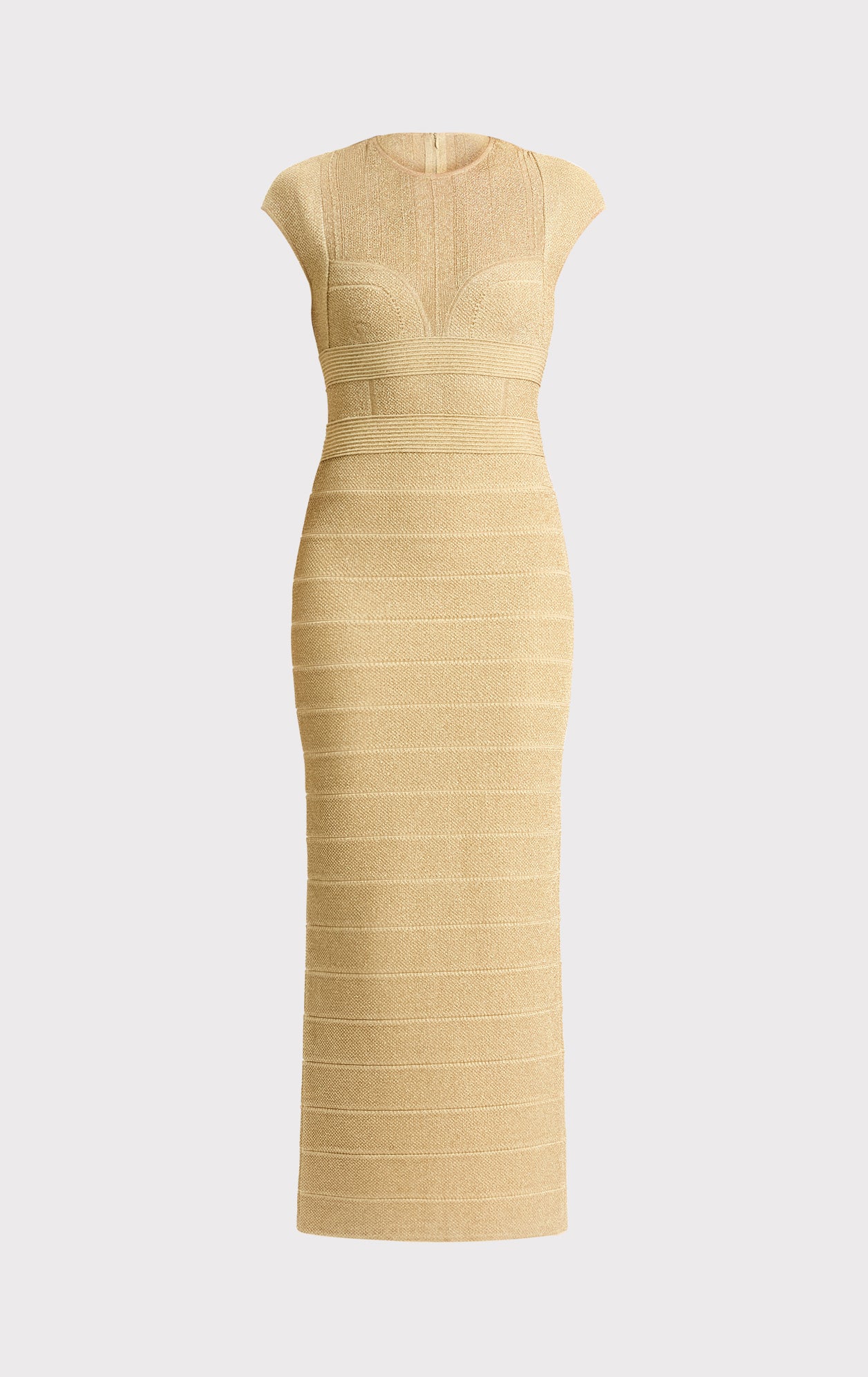 TEXTURED SHEER BUSTIER GOWN - Image 2