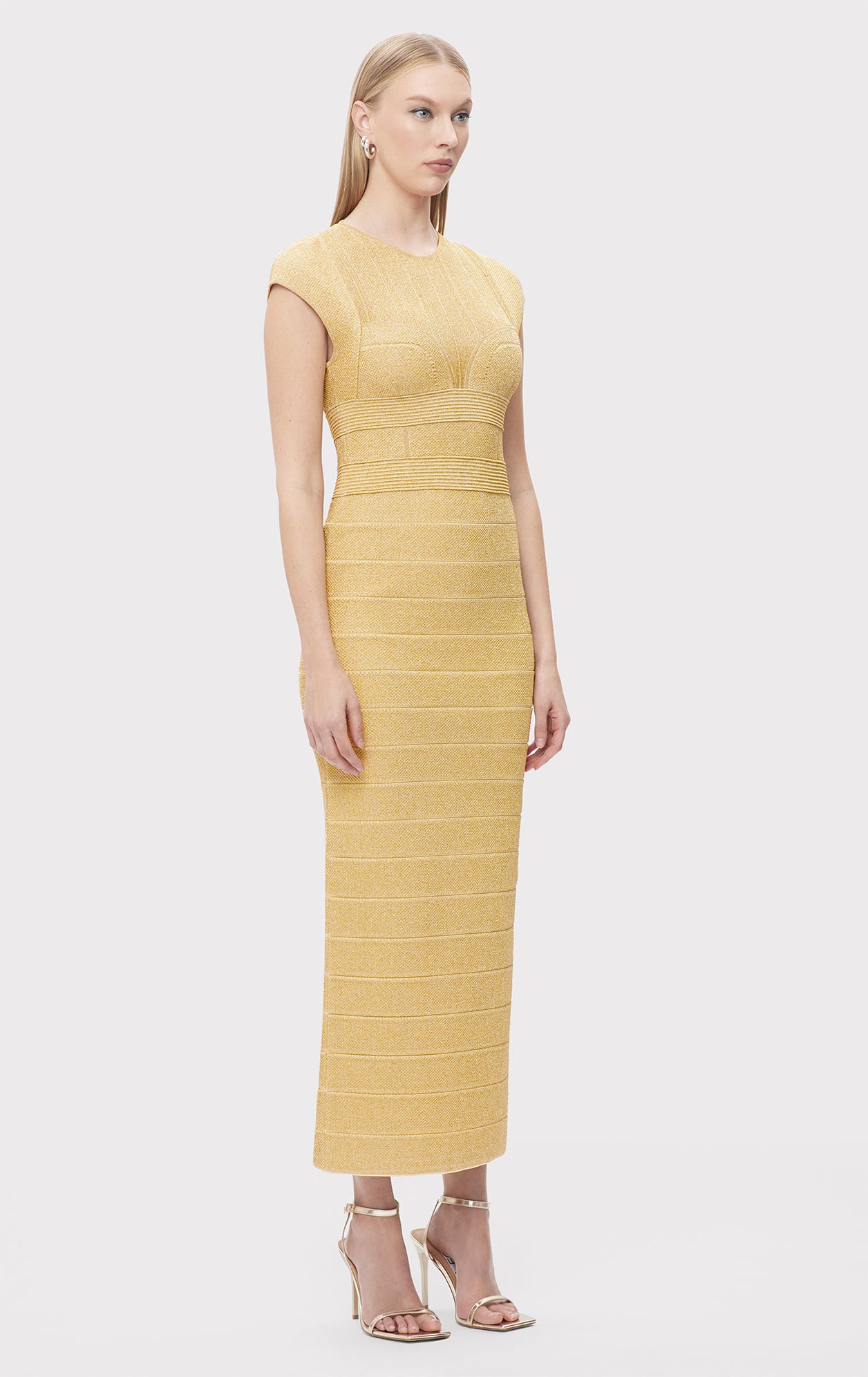 TEXTURED SHEER BUSTIER GOWN - Image 4