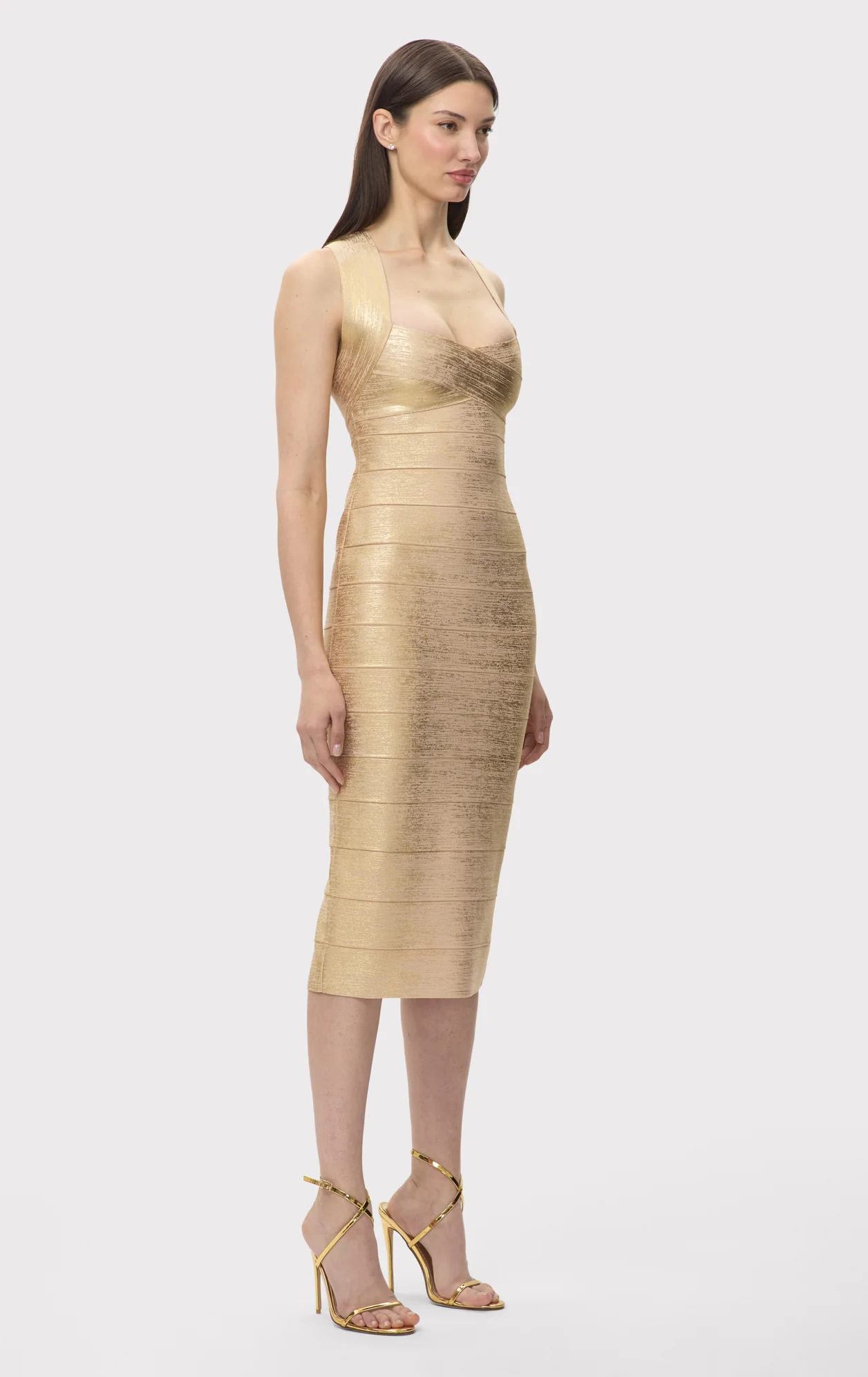 THE METALLIC SANDRA DRESS - Image 4