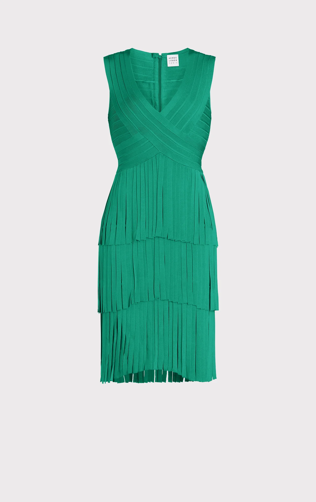 V NECK FRINGED MIDI DRESS - Image 4