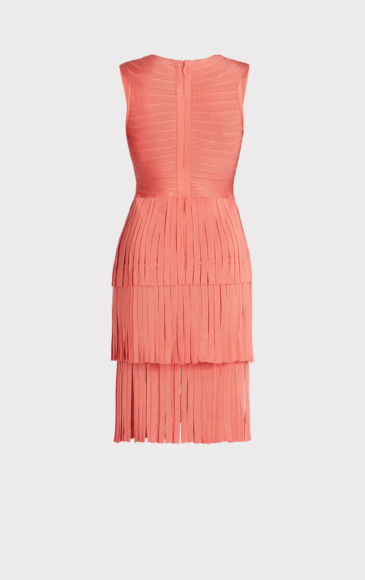 V NECK FRINGED MIDI DRESS - Image 3