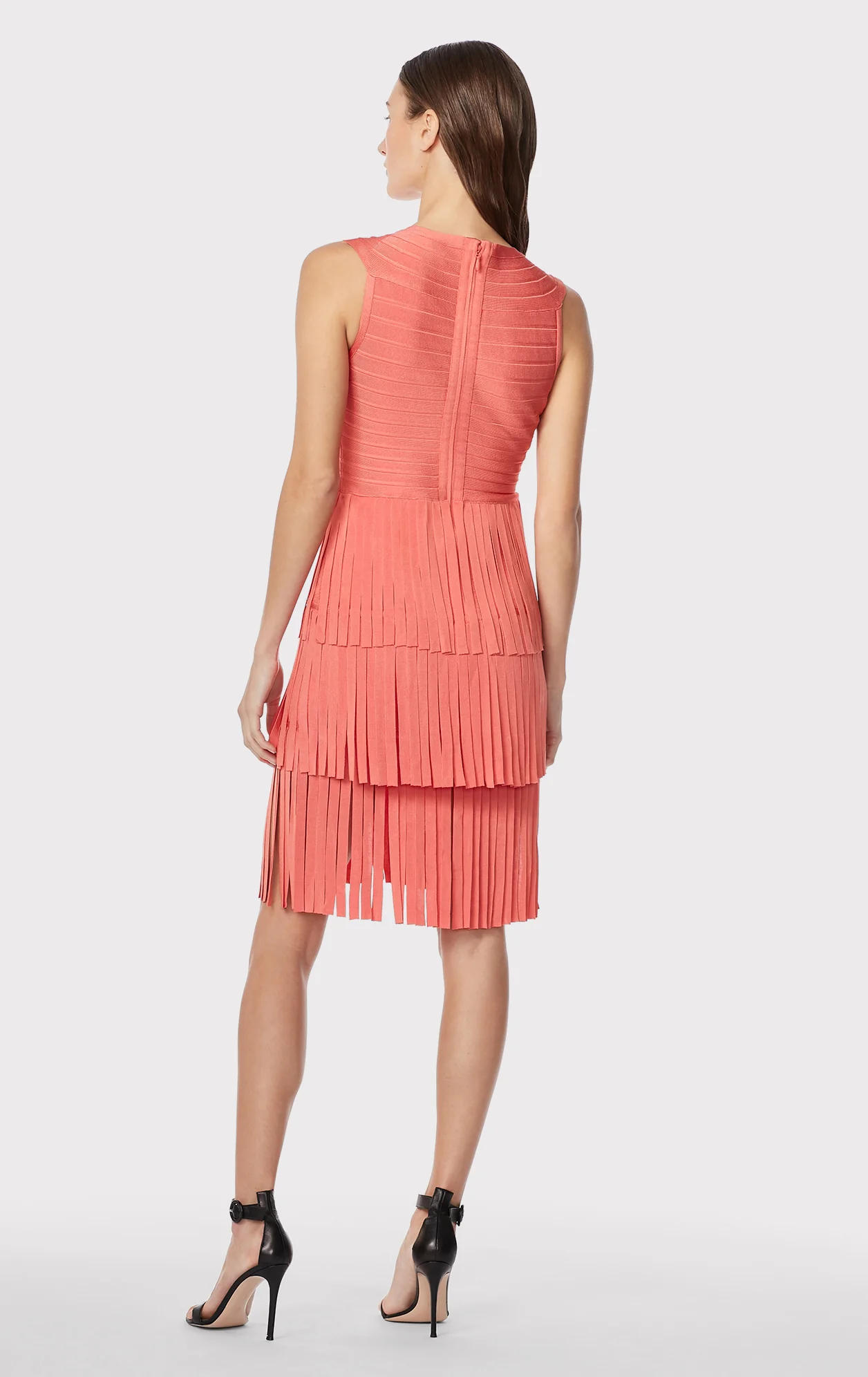 V NECK FRINGED MIDI DRESS - Image 5